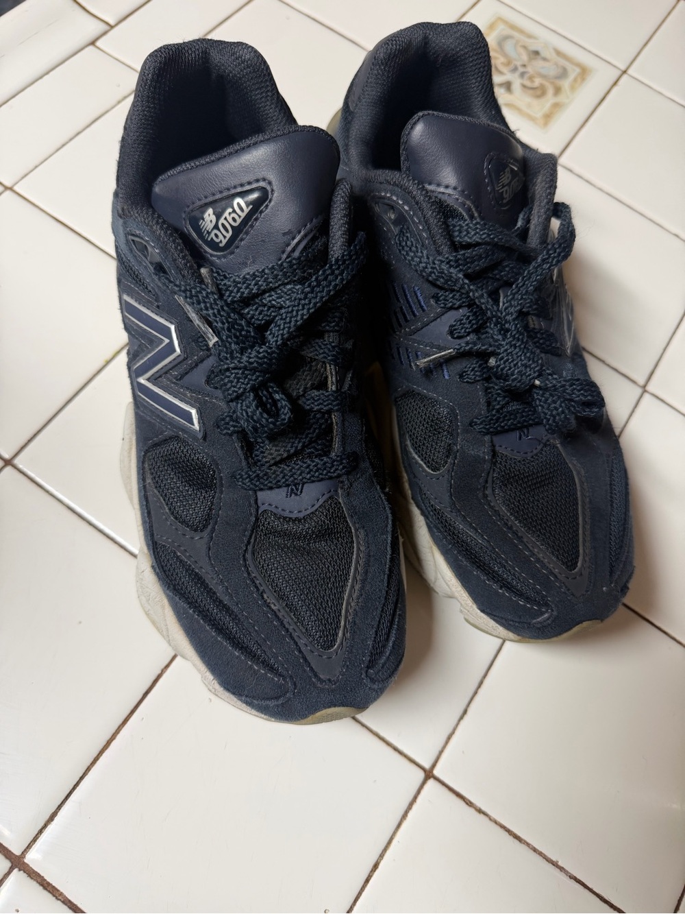 New Balance Kids Navy and White Athletic Sneakers